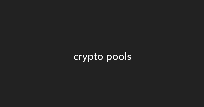 crypto pools 
