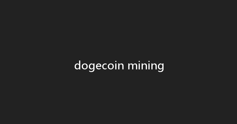 dogecoin mining 